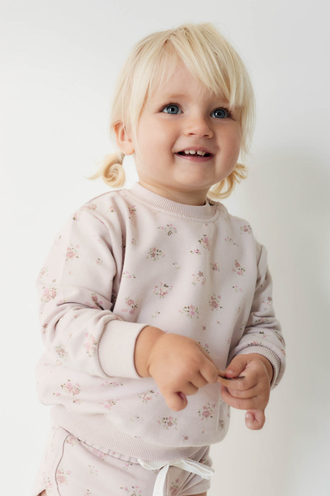 Organic Cotton Aubrey Sweatshirt - Petite Fleur Violet Childrens Sweatshirt from Jamie Kay NZ