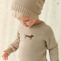 Ethan Hat - Vintage Taupe Childrens Hat from Jamie Kay NZ