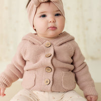 Sebastian Knitted Cardigan/Jacket - Dusky Rose Marle Childrens Cardigan from Jamie Kay NZ