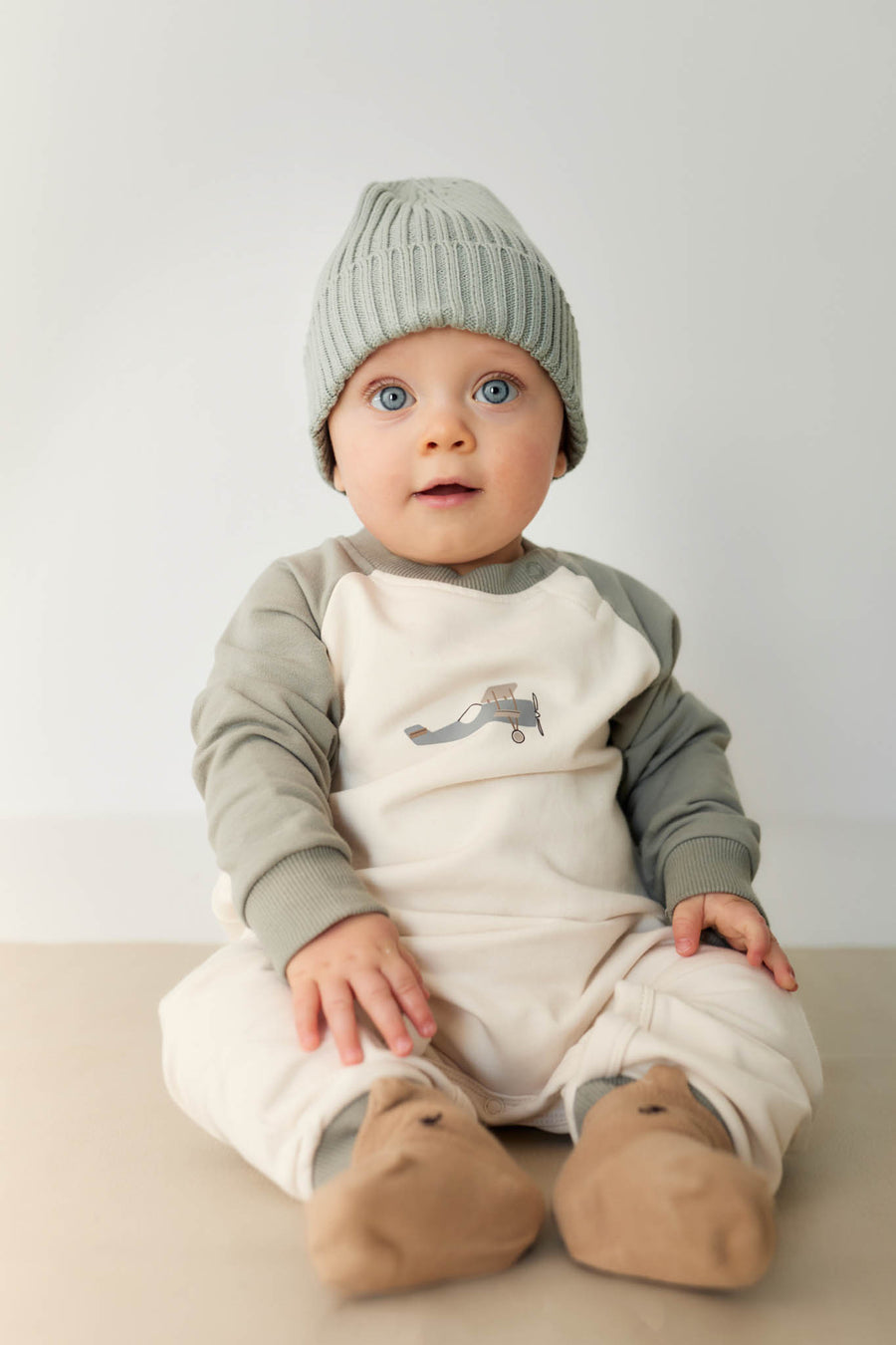 Organic Cotton Tao Sweatshirt Onepiece - Milford Sound Avion Childrens Onepiece from Jamie Kay NZ