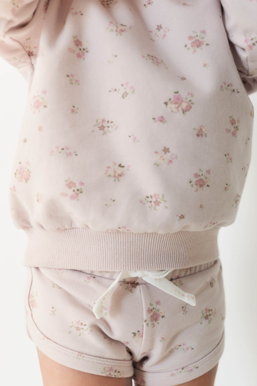 Organic Cotton Ivy Shortie - Petite Fleur Violet Childrens Short from Jamie Kay NZ