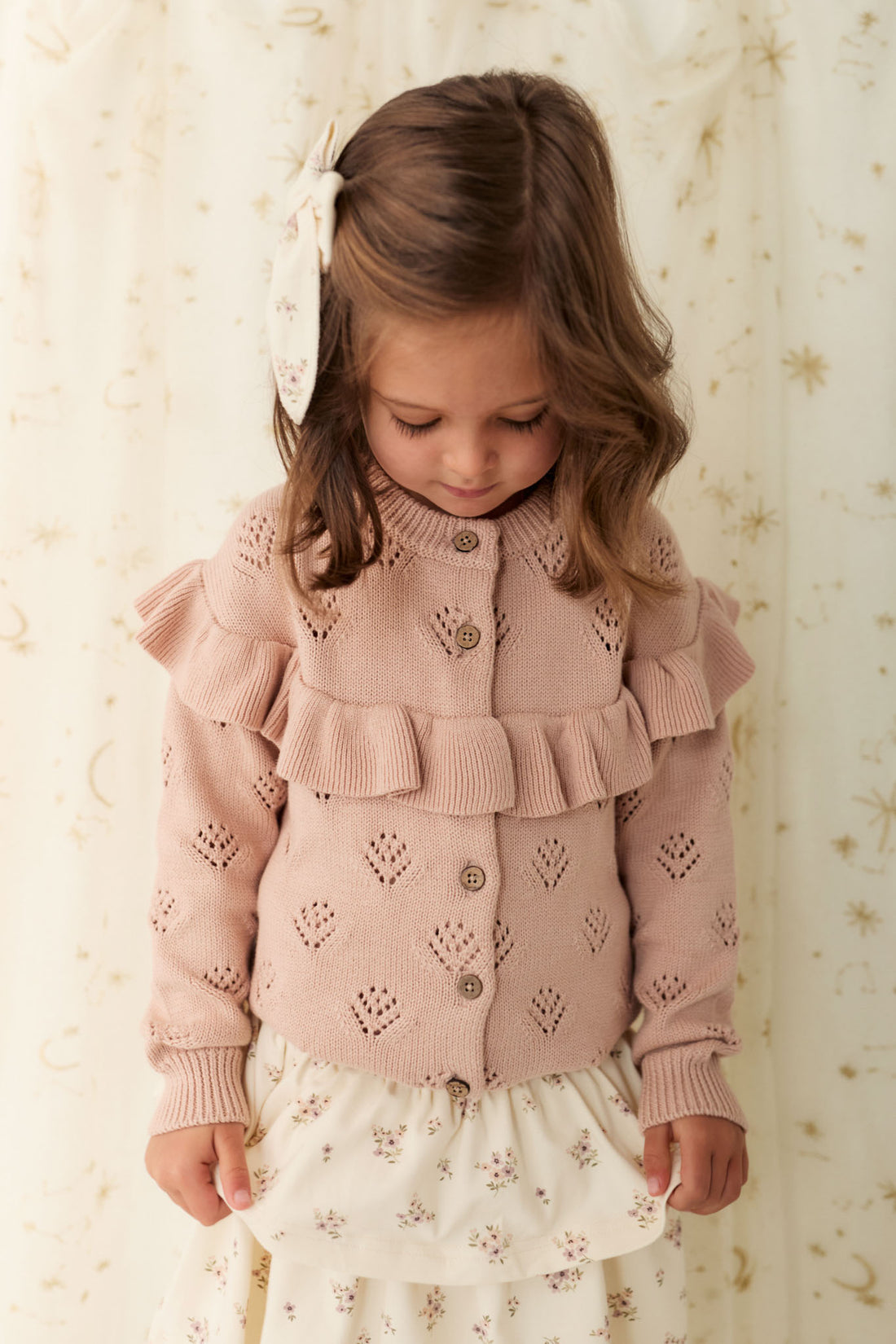 Tilly Cardigan - Dusky Rose Childrens Cardigan from Jamie Kay NZ