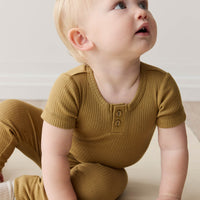 Organic Cotton Modal Darcy Rib Tee Bodysuit - Buffalo Childrens Bodysuit from Jamie Kay NZ