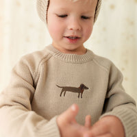 Ethan Jumper - Vintage Taupe Cosy Basil Childrens Jumper from Jamie Kay NZ