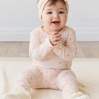 Organic Cotton Long Sleeve Bodysuit - Meredith Morganite Childrens Bodysuit from Jamie Kay NZ