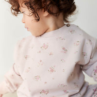 Organic Cotton Aubrey Sweatshirt - Petite Fleur Violet Childrens Sweatshirt from Jamie Kay NZ