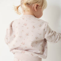 Organic Cotton Aubrey Sweatshirt - Petite Fleur Violet Childrens Sweatshirt from Jamie Kay NZ