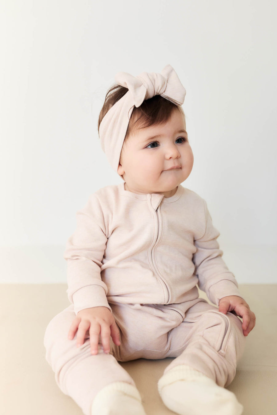 Pima Cotton Frankie Zip Onepiece - Luna Marle Childrens Onepiece from Jamie Kay NZ