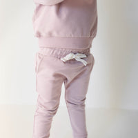 Organic Cotton Morgan Track Pant - Heather Haze Childrens Pant from Jamie Kay NZ