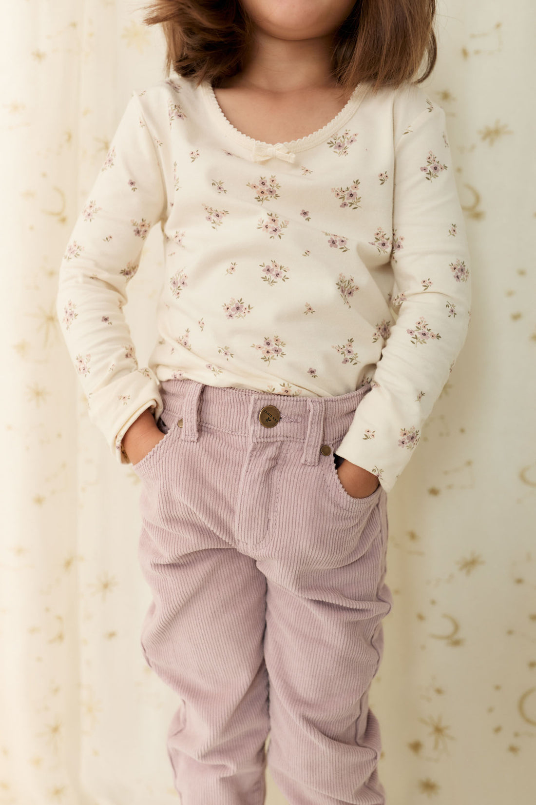 Alison Cord Pant - Heather Haze Childrens Pant from Jamie Kay NZ