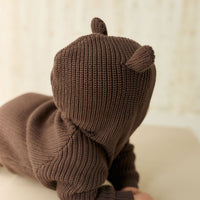 OG Bear Knit Onepiece - Dark Coffee Childrens Onepiece from Jamie Kay NZ