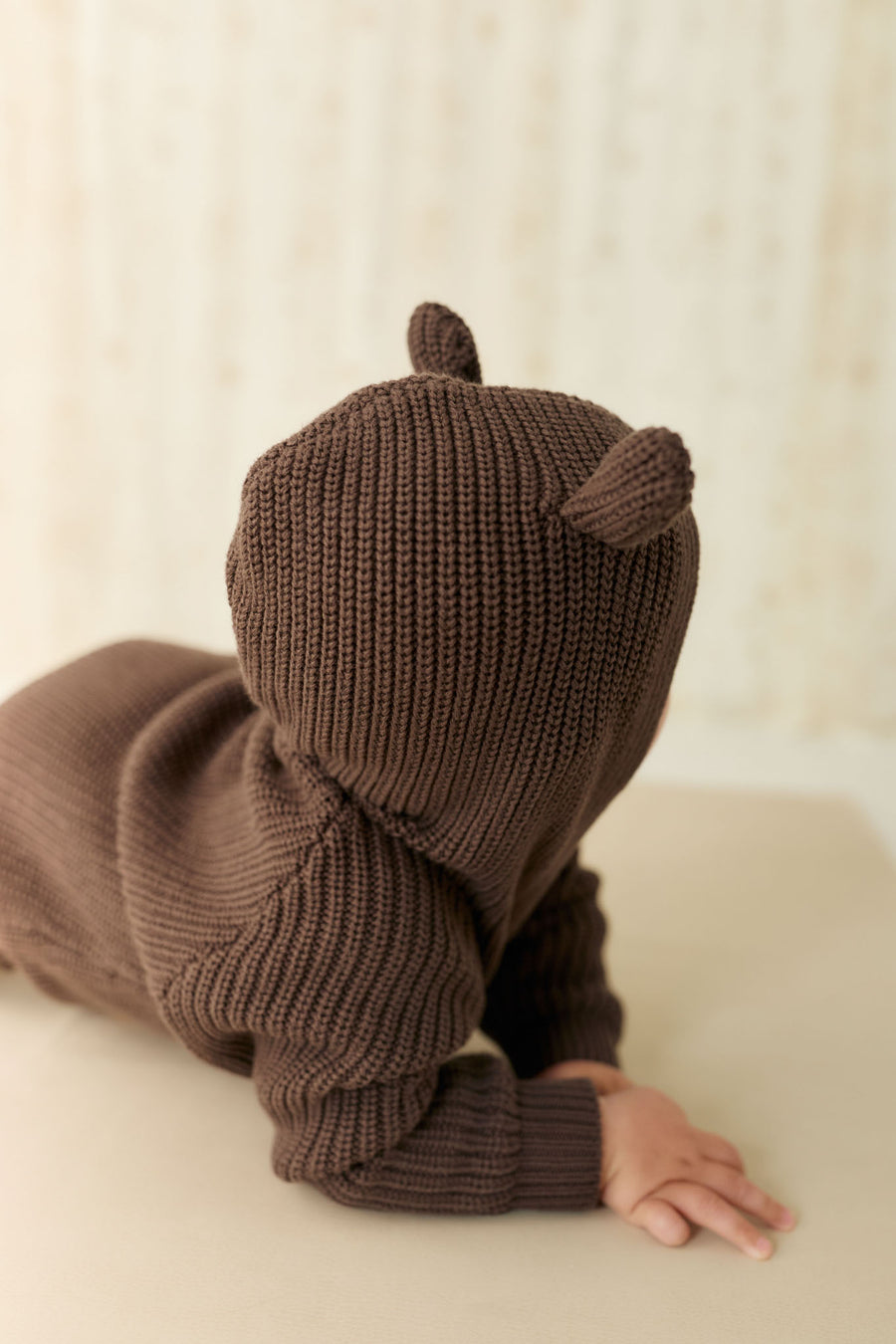 OG Bear Knit Onepiece - Dark Coffee Childrens Onepiece from Jamie Kay NZ