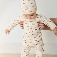 Organic Cotton Reese Zip Onepiece - Avion Shell Childrens Onepiece from Jamie Kay NZ