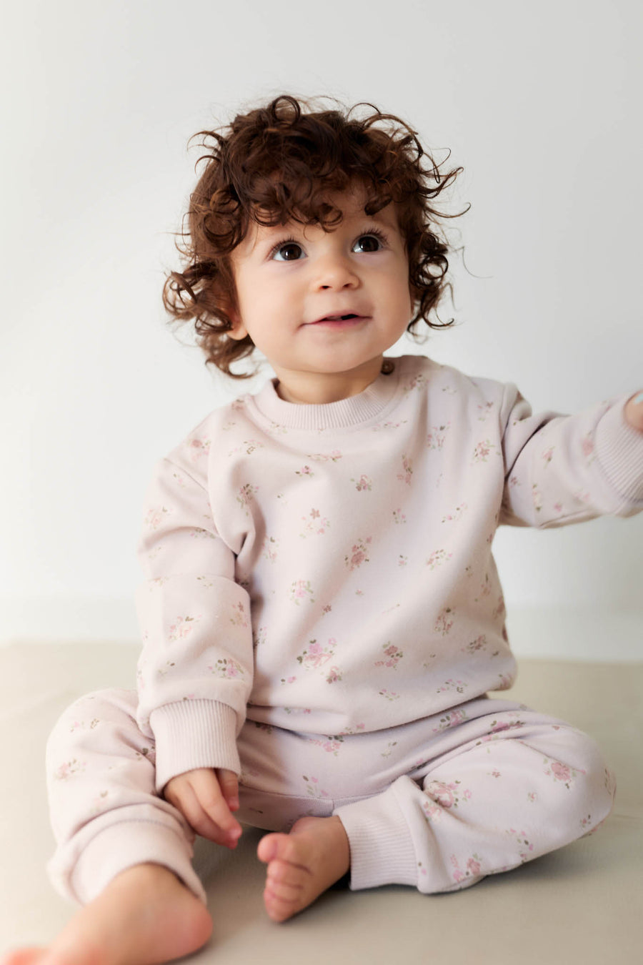 Organic Cotton Morgan Track Pant - Petite Fleur Violet Childrens Pant from Jamie Kay NZ