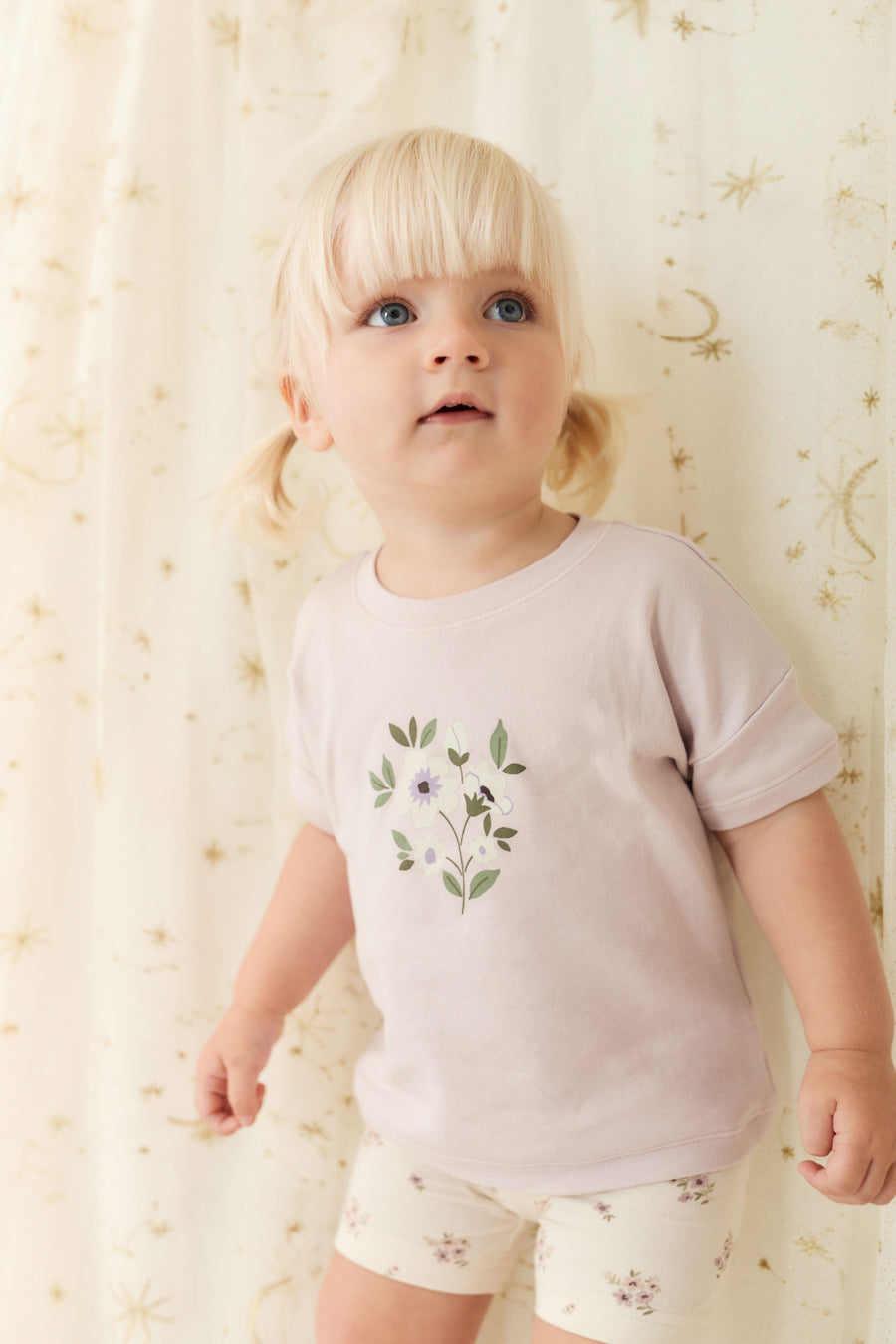 Pima Cotton Mimi Top - Luna Goldie Bouquet Childrens Top from Jamie Kay NZ