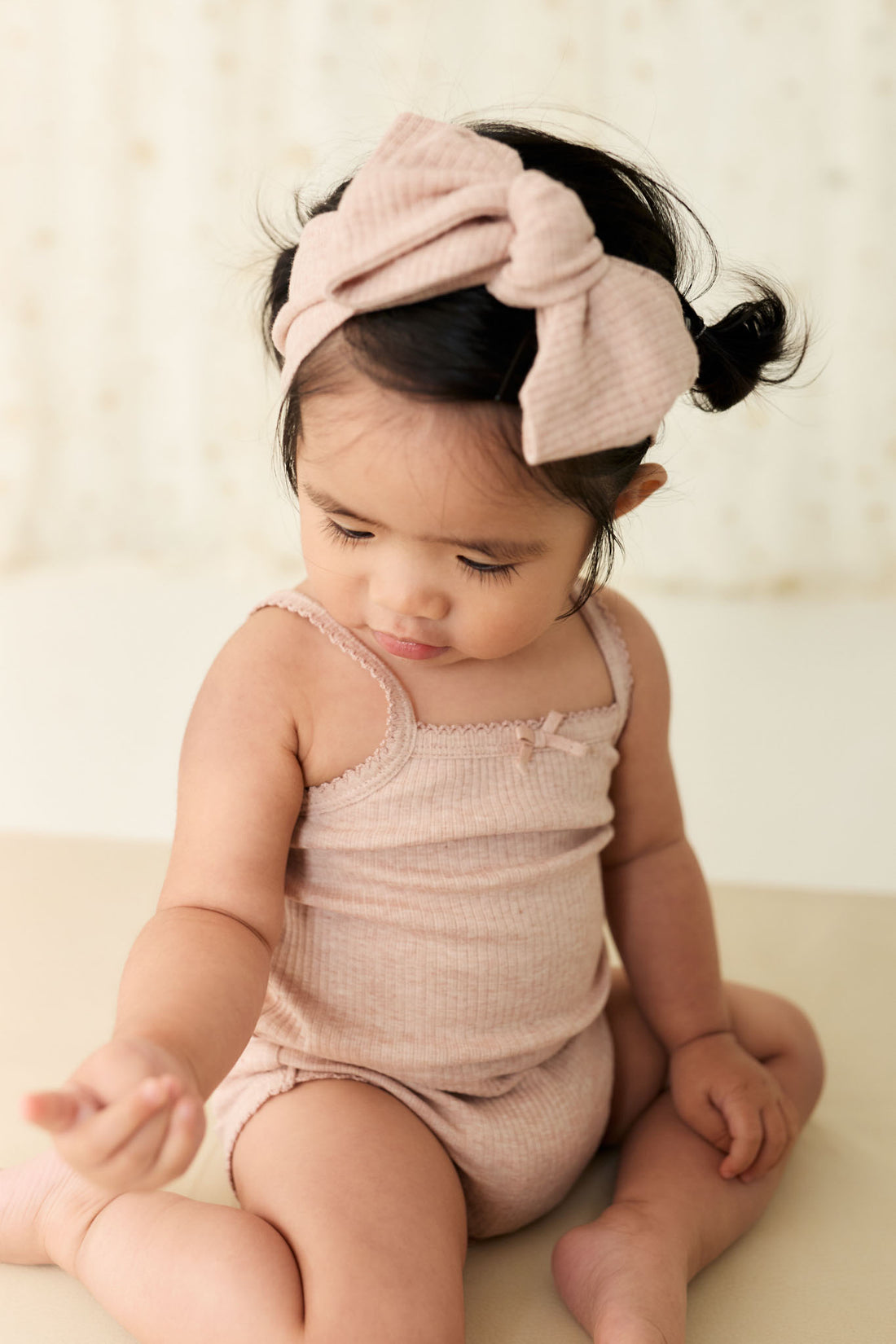 Organic Cotton Modal Headband - Dusky Rose Marle Childrens Headband from Jamie Kay NZ