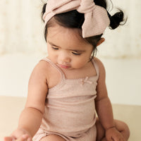 Organic Cotton Modal Headband - Dusky Rose Marle Childrens Headband from Jamie Kay NZ