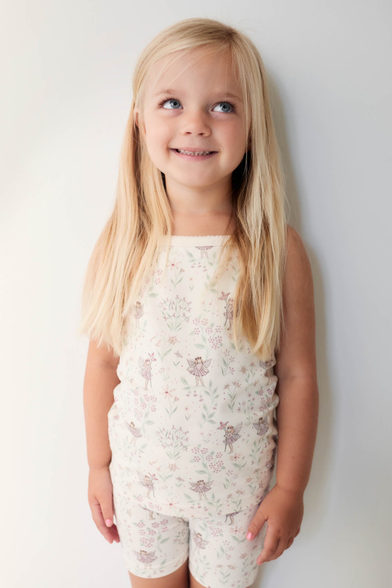 Organic Cotton Daisy May Pyjama Singlet Set - Fairy Willow – Jamie Kay NZ