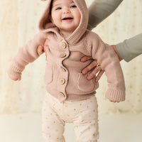 Sebastian Knitted Cardigan/Jacket - Dusky Rose Marle Childrens Cardigan from Jamie Kay NZ