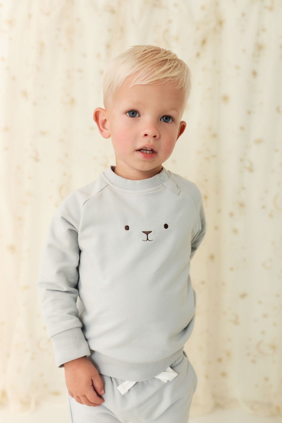 Organic Cotton Palmer Pullover - Droplet Childrens Sweatshirt from Jamie Kay NZ