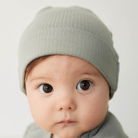 Organic Cotton Modal Knot Beanie - Milford Sound Childrens Hat from Jamie Kay NZ