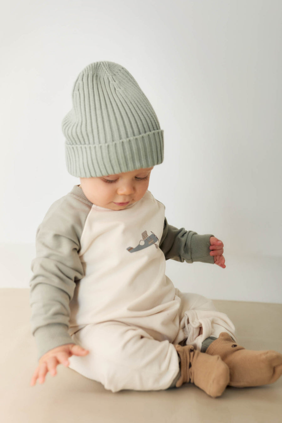 Organic Cotton Tao Sweatshirt Onepiece - Milford Sound Avion Childrens Onepiece from Jamie Kay NZ