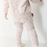 Organic Cotton Morgan Track Pant - Petite Fleur Violet Childrens Pant from Jamie Kay NZ