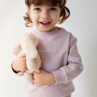 Organic Cotton Jalen Oversized Jumper - Heather Haze Childrens Sweatshirt from Jamie Kay NZ