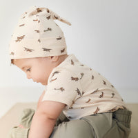 Organic Cotton Hudson Short Sleeve Bodysuit - Avion Shell Childrens Bodysuit from Jamie Kay NZ