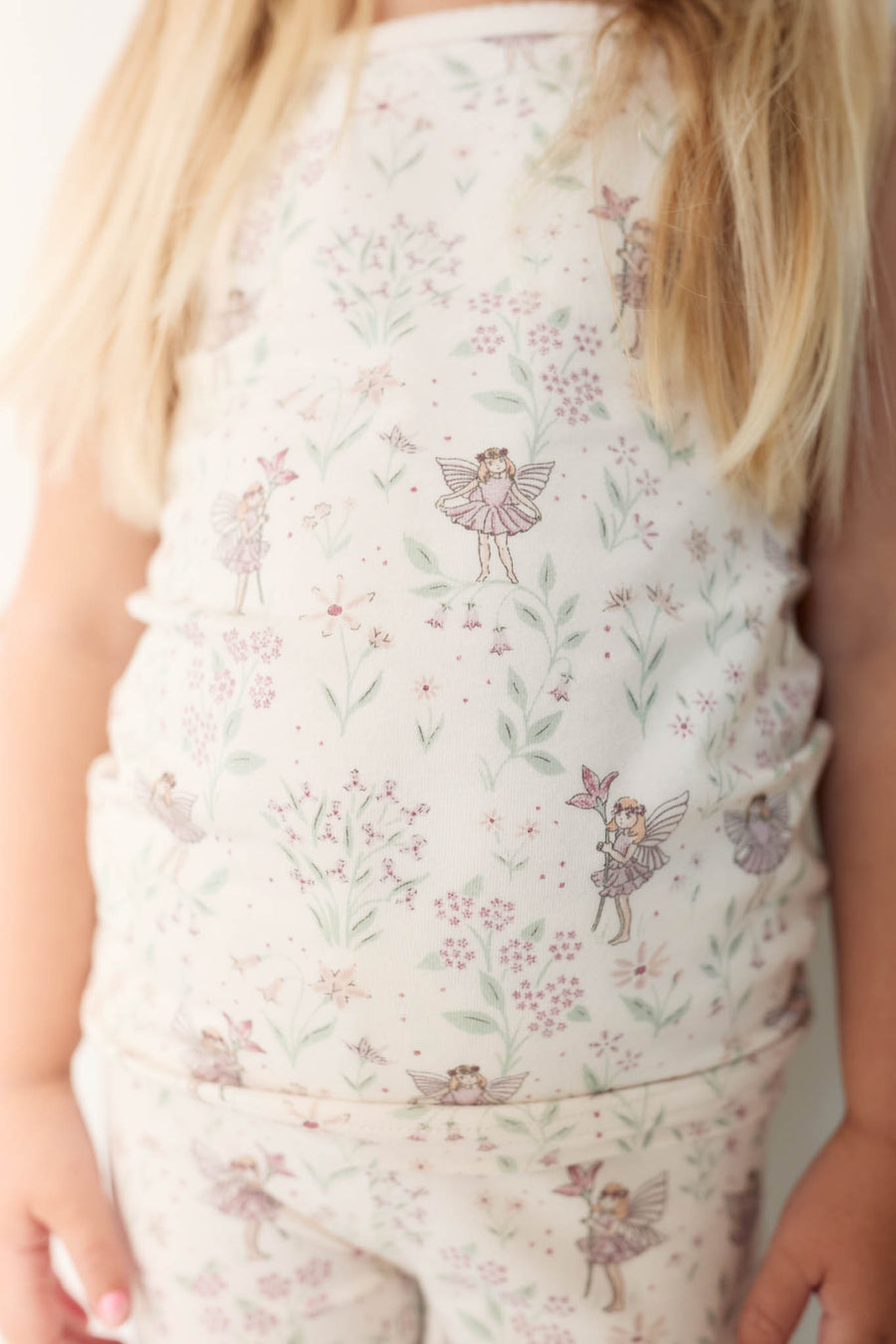 Organic Cotton Daisy May Pyjama Singlet Set - Fairy Willow Childrens Pyjamas from Jamie Kay NZ