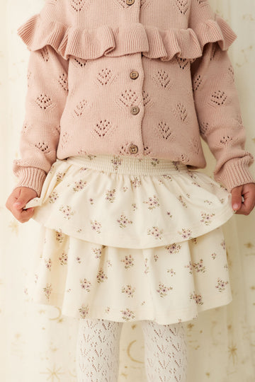 Organic Cotton Ruby Skirt - Goldie Bouquet Egret