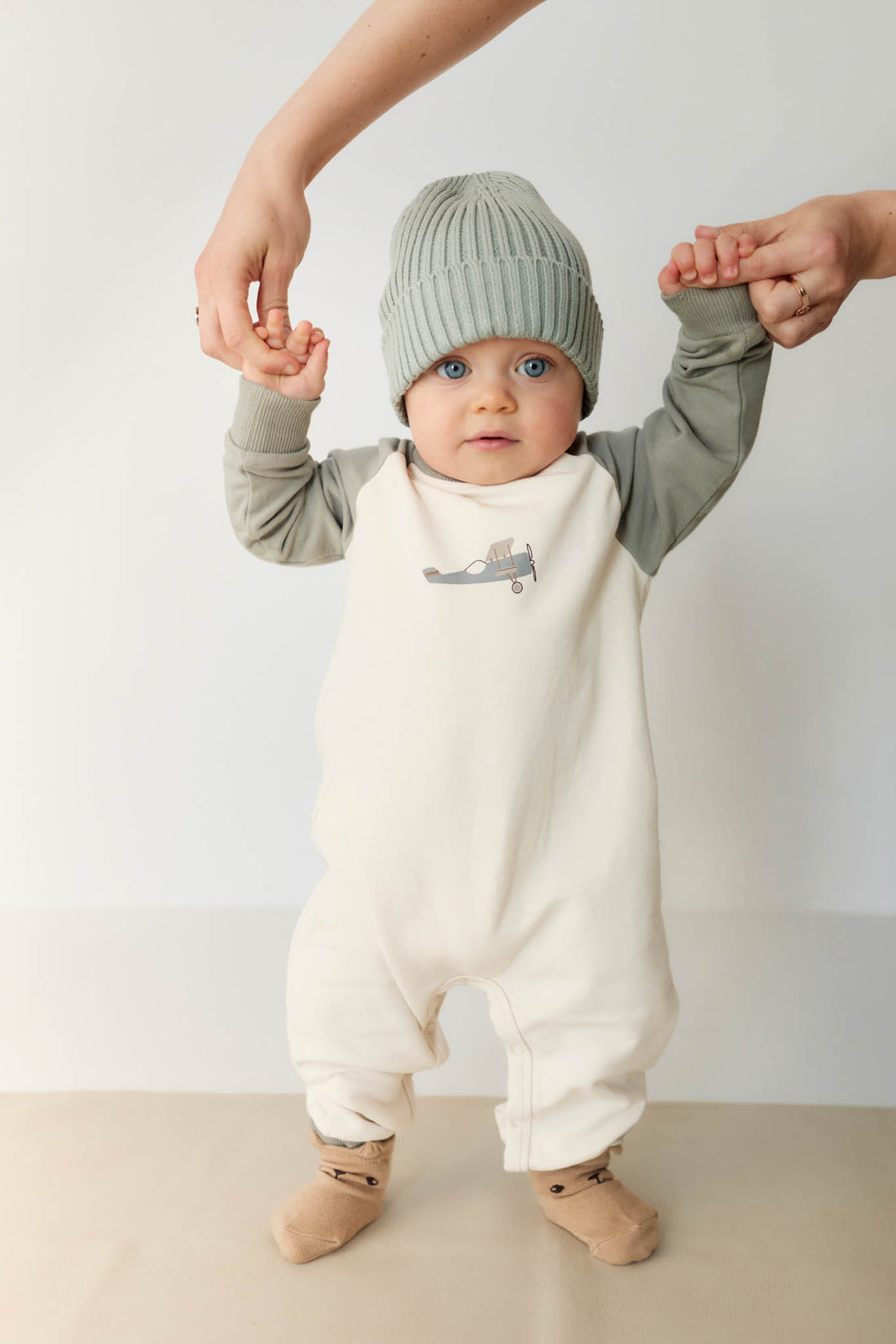 Organic Cotton Tao Sweatshirt Onepiece - Milford Sound Avion Childrens Onepiece from Jamie Kay NZ