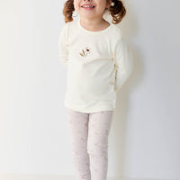 Pima Cotton Long Sleeve Top - Parchment Petite Goldie Childrens Top from Jamie Kay NZ