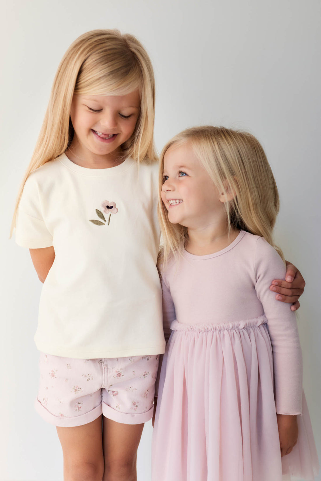 Pima Cotton Mimi Top - Parchment Petite Goldie Childrens Top from Jamie Kay NZ