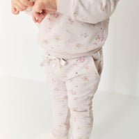 Organic Cotton Morgan Track Pant - Petite Fleur Violet Childrens Pant from Jamie Kay NZ