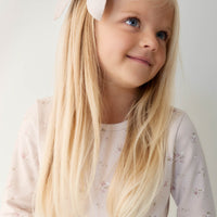 Organic Cotton Fine Rib Long Sleeve Top - Petite Fleur Violet Childrens Top from Jamie Kay NZ