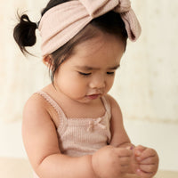 Organic Cotton Modal Headband - Dusky Rose Marle Childrens Headband from Jamie Kay NZ