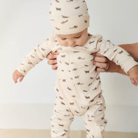 Organic Cotton Knot Beanie - Avion Shell Childrens Hat from Jamie Kay NZ