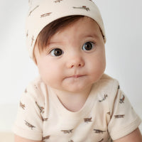 Organic Cotton Hudson Short Sleeve Bodysuit - Avion Shell Childrens Bodysuit from Jamie Kay NZ