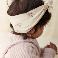 Organic Cotton Headband - Goldie Bouquet Egret Childrens Headband from Jamie Kay NZ