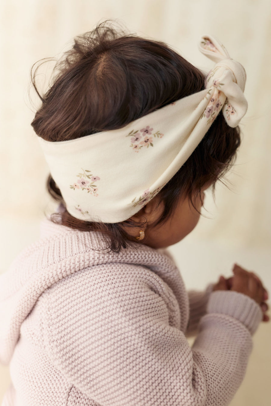 Organic Cotton Headband - Goldie Bouquet Egret Childrens Headband from Jamie Kay NZ