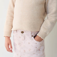 Adrienne Skirt - Petite Fleur Violet Childrens Skirt from Jamie Kay NZ