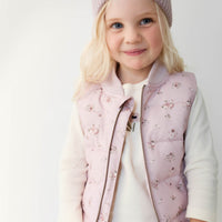 Taylor Vest - Petite Fleur Violet Childrens Vest from Jamie Kay NZ