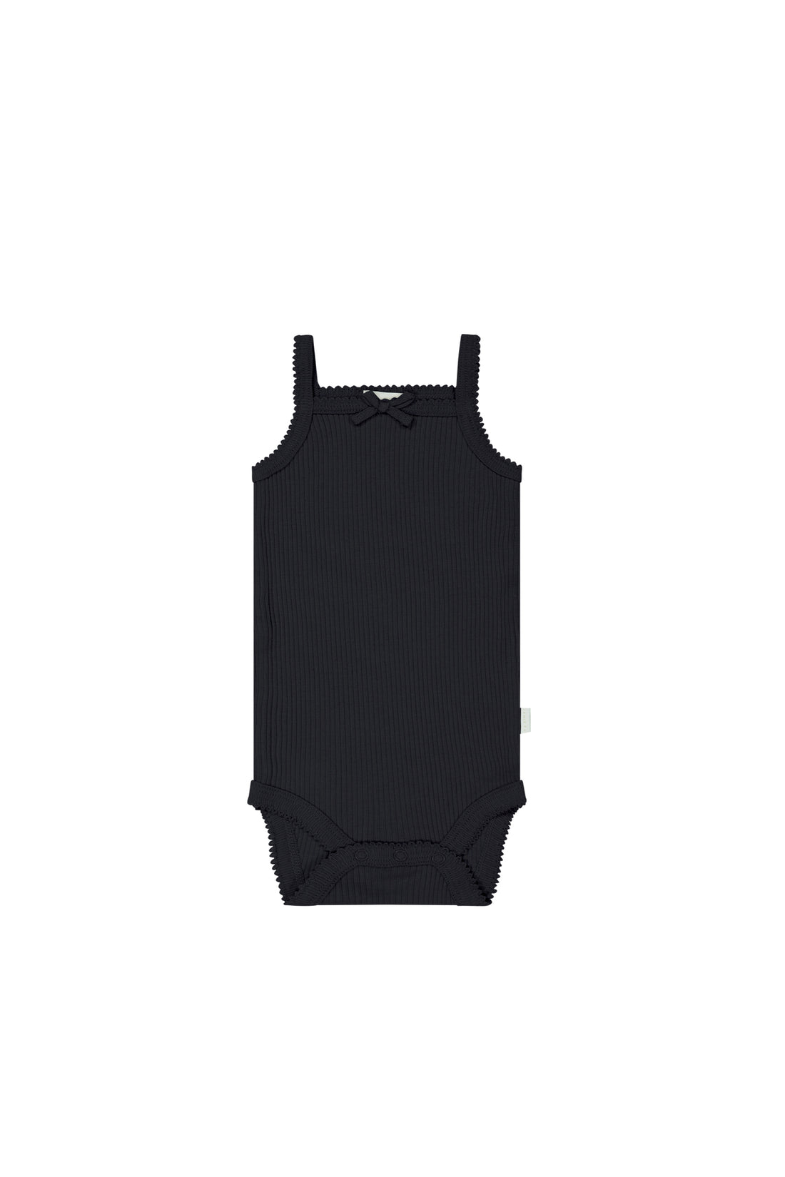 Organic Cotton Modal Singlet Bodysuit - Ebony Childrens Bodysuit from Jamie Kay NZ