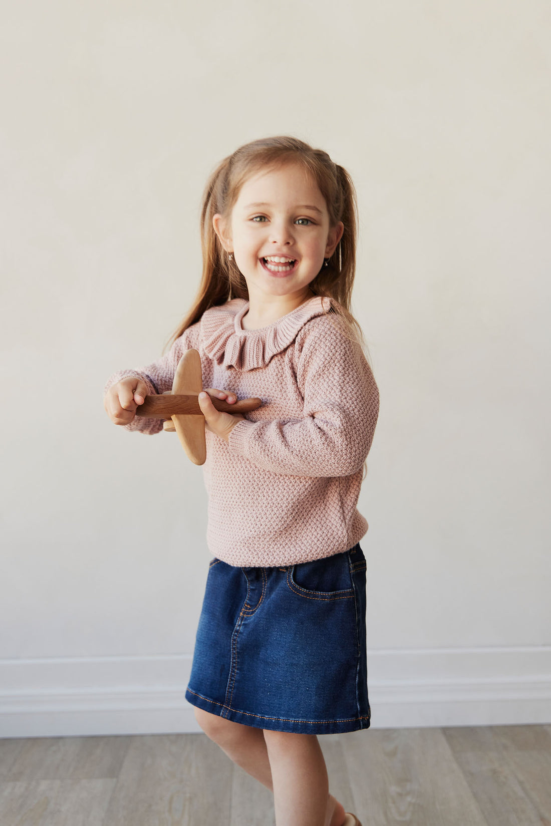 Children's long best sale denim skirts