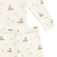 Organic Cotton Fine Rib Ellison Long Sleeve Pyjama Set - Clover Fields Childrens Pyjama from Jamie Kay NZ