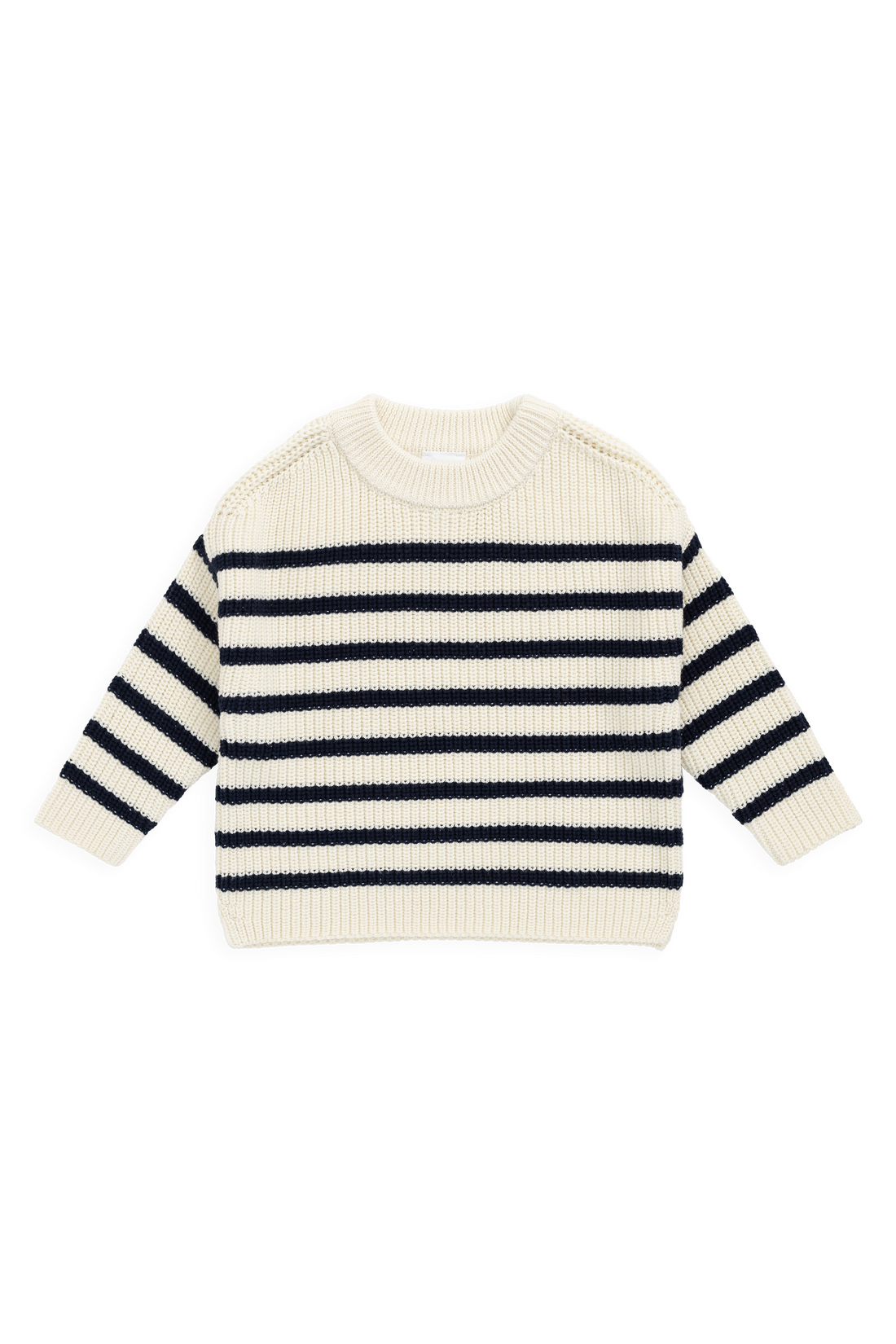 Lawrence Knit Jumper - Lawrence Stripe Cloud/Eclipse Childrens Jumper from Jamie Kay NZ