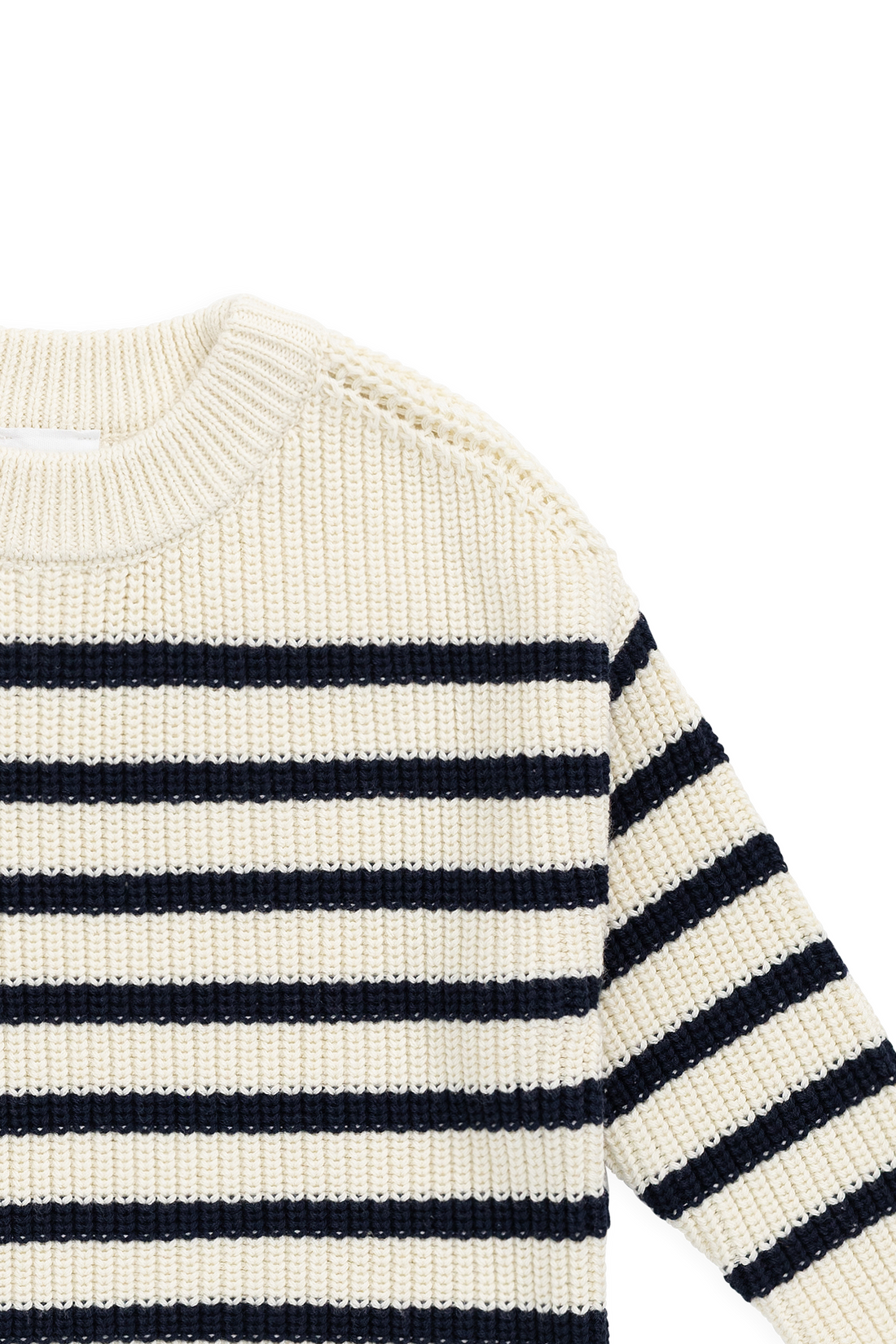 Lawrence Knit Jumper - Lawrence Stripe Cloud/Eclipse Childrens Jumper from Jamie Kay NZ