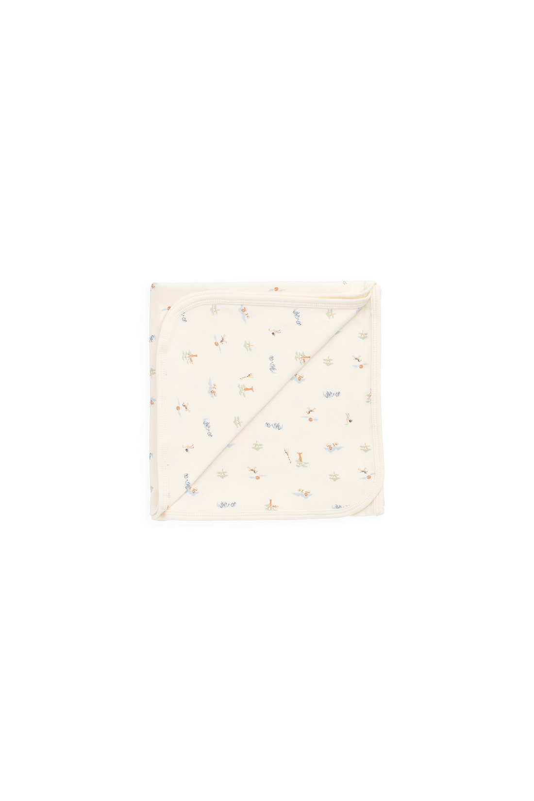 Organic Cotton Murphy Wrap - Savannah Animals Tofu Childrens Blanket from Jamie Kay NZ
