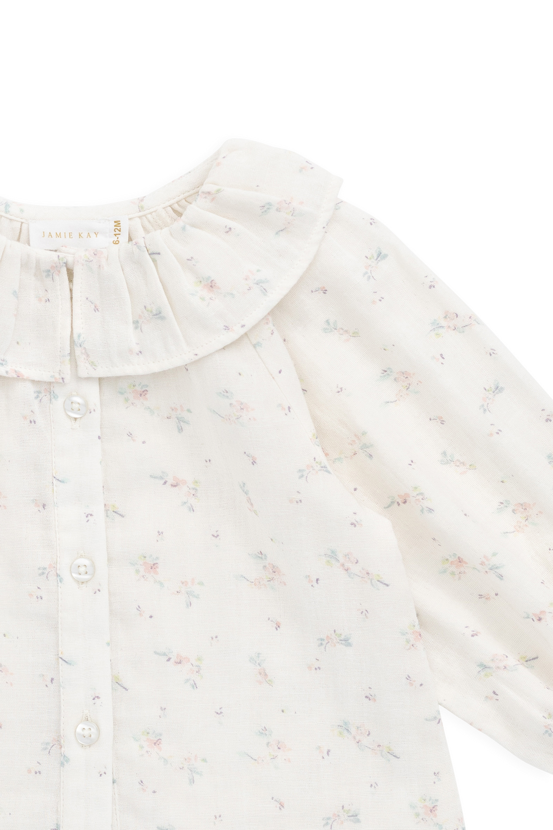 Organic Cotton Muslin Christabel Blouse - Solange Snow Childrens Top from Jamie Kay NZ